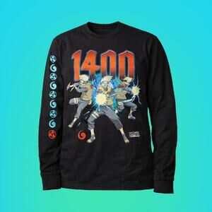 Naruto Shippuden Kakashi Hatake 1400 Long Sleeve T Shirt Size Large